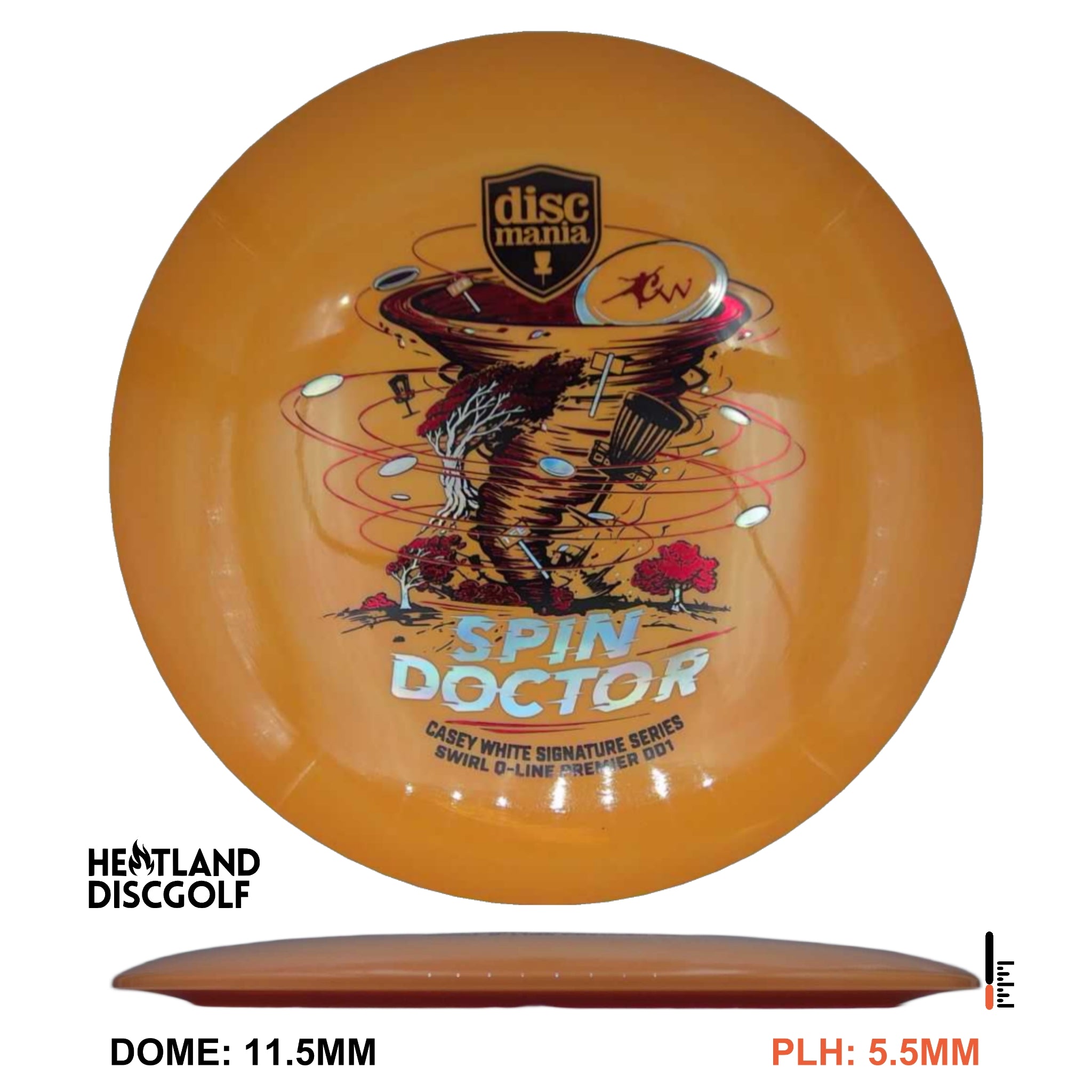 Q-Line Swirl Premier DD1 - Casey White Signature Series "Spin Doctor"