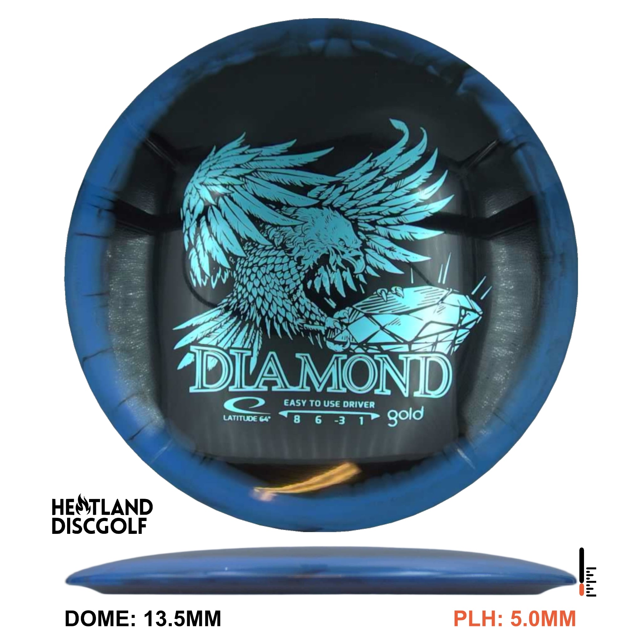 Gold Orbit Diamond Inverted Stamp