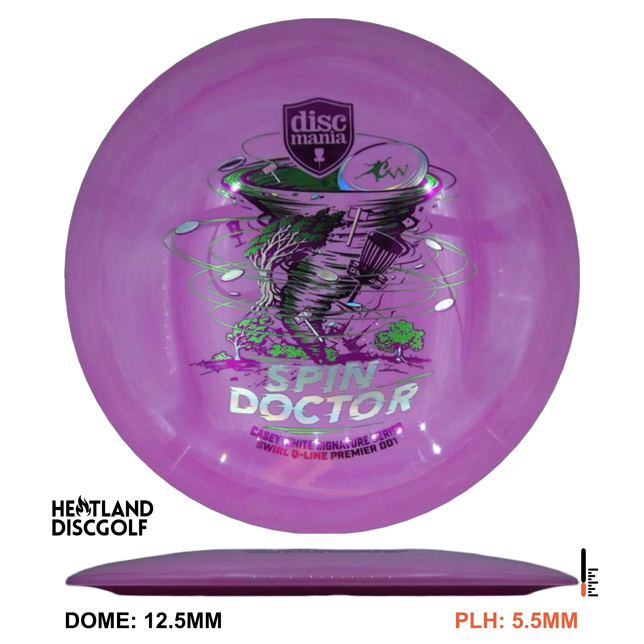 Q-Line Swirl Premier DD1 - Casey White Signature Series "Spin Doctor"