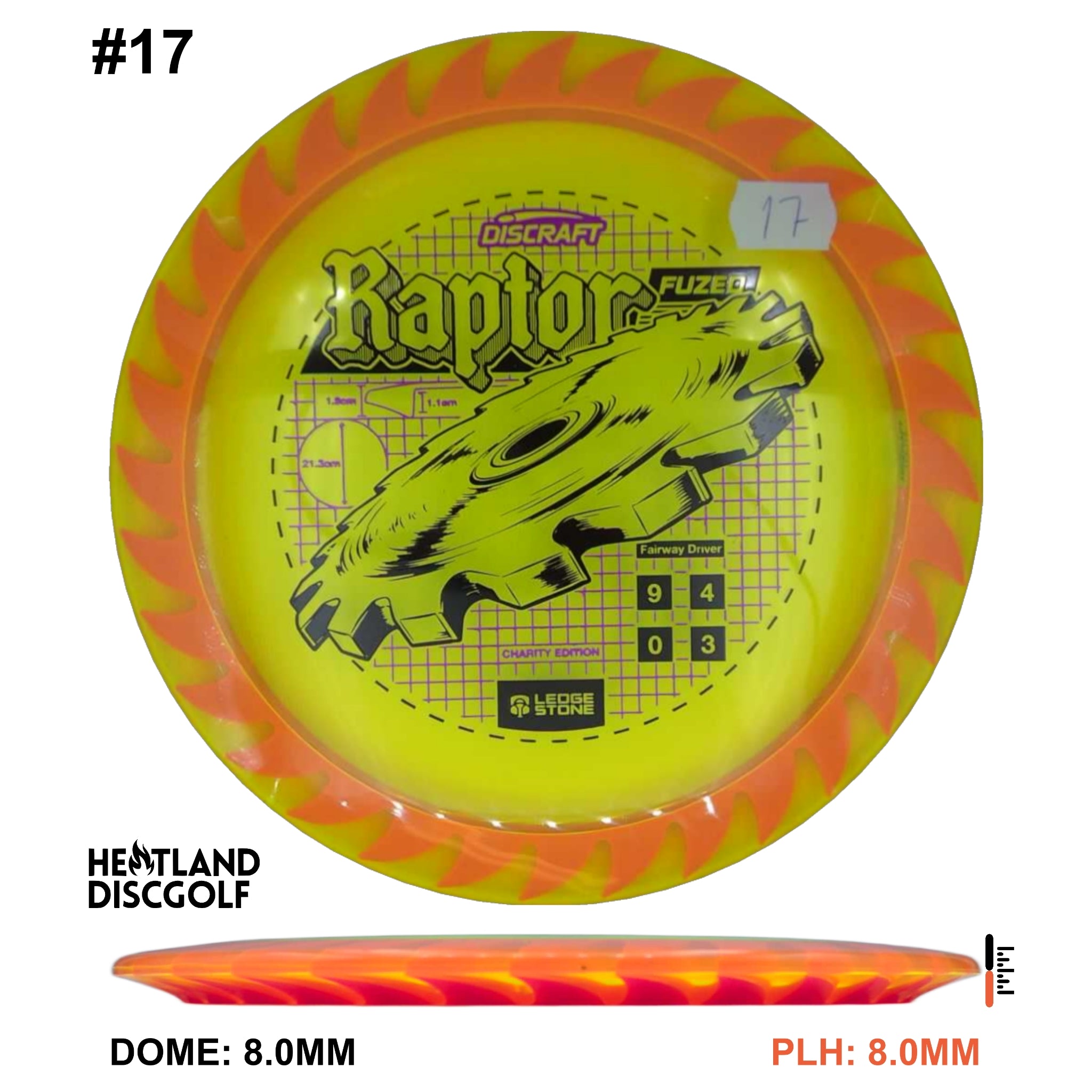 Charity CryZtal FLX Raptor w/ Solid ESP Rim - Ledgestone 2026 (Wave 4)