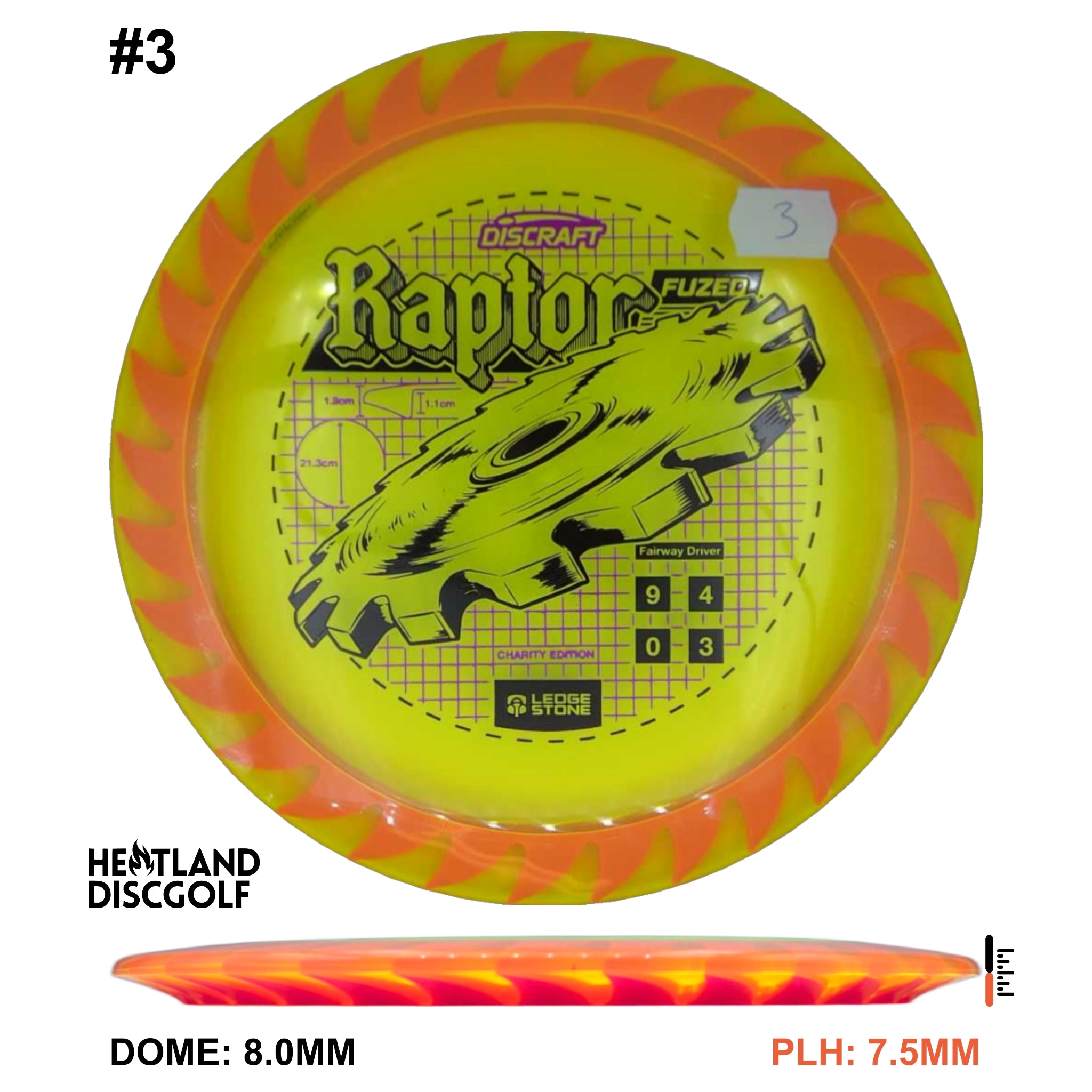 Charity CryZtal FLX Raptor w/ Solid ESP Rim - Ledgestone 2026 (Wave 4)